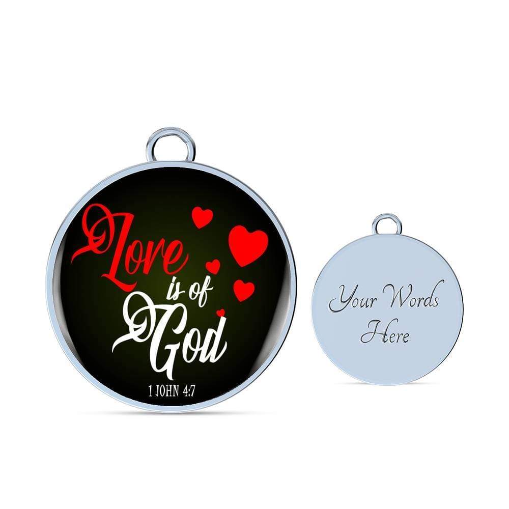 Love Is Of God 1 John 4:7 Circle Bracelet Bangle - Express Your Love Gifts
