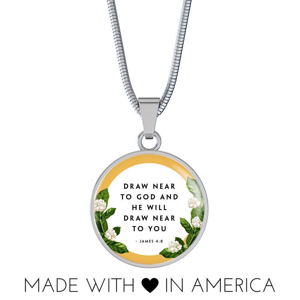 Faith Gift Circle Necklace Stainless Steel or 18k Gold 18-22"