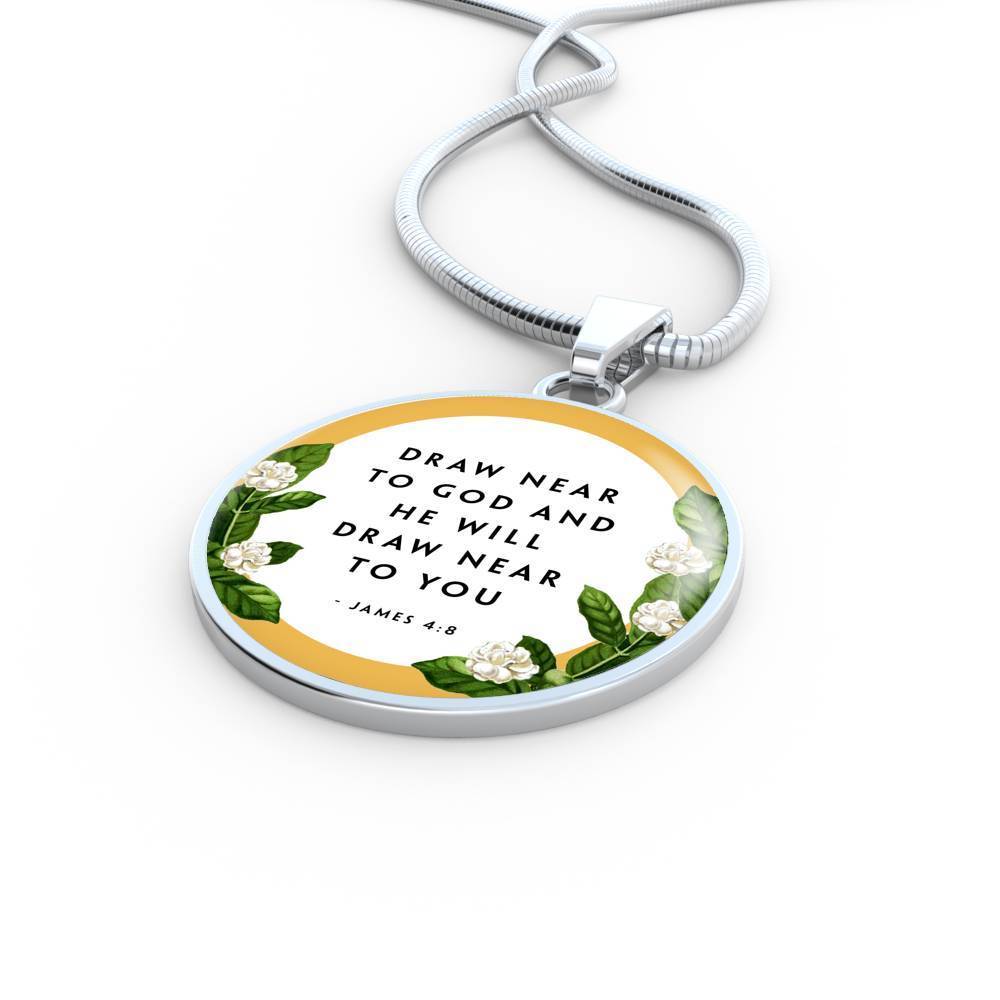 Faith Gift Circle Necklace Stainless Steel or 18k Gold 18-22"