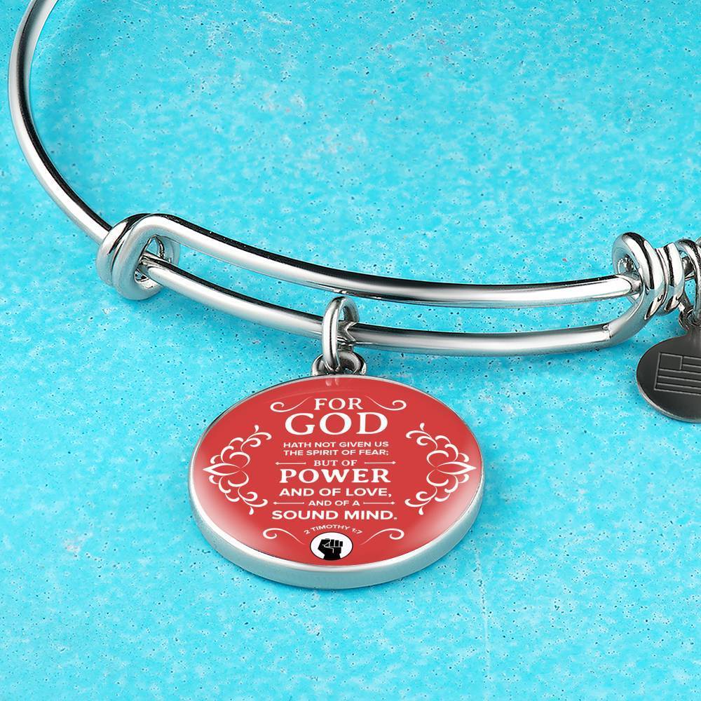 No Fear Scriptureinspired Circle Bracelet Bangle - Express Your Love Gifts