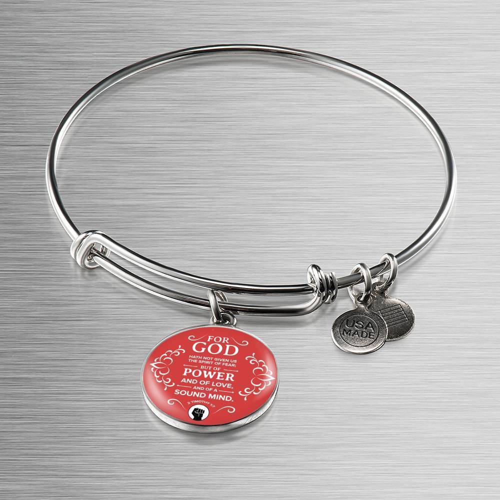 No Fear Scriptureinspired Circle Bracelet Bangle - Express Your Love Gifts
