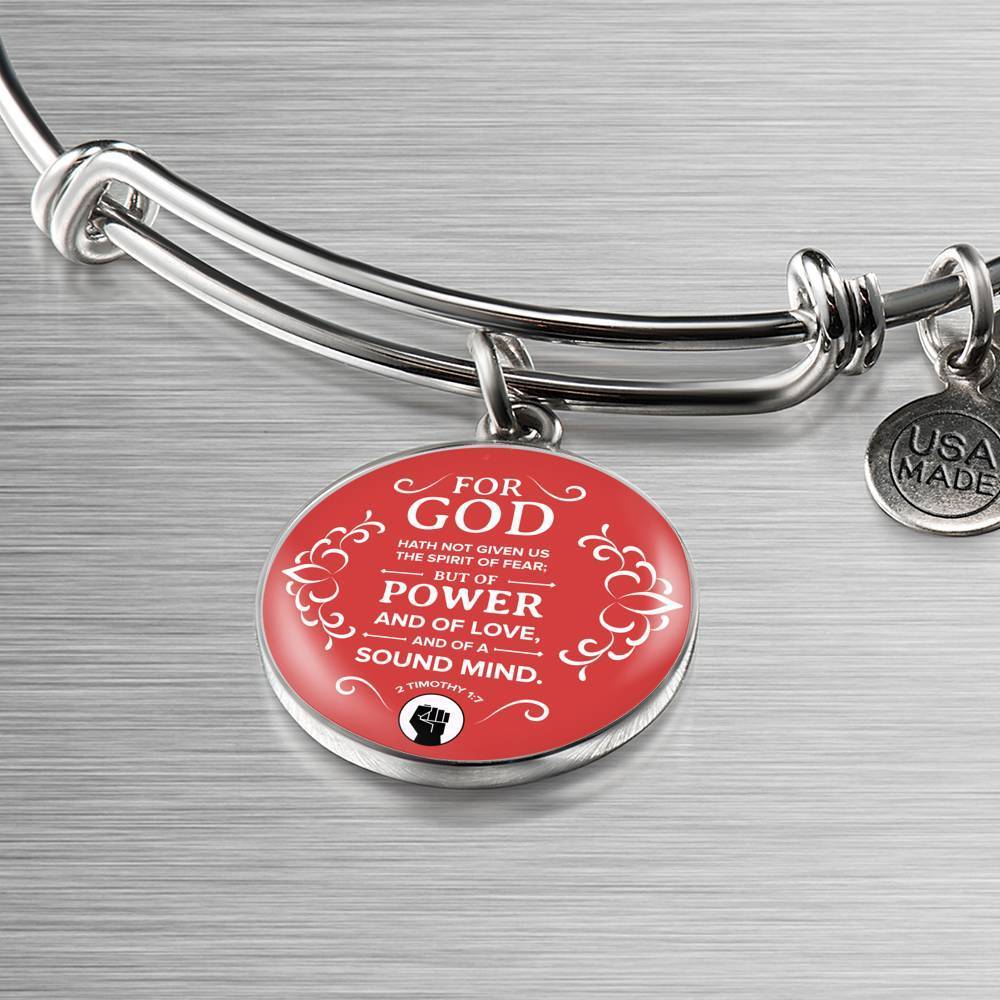 No Fear Scriptureinspired Circle Bracelet Bangle - Express Your Love Gifts