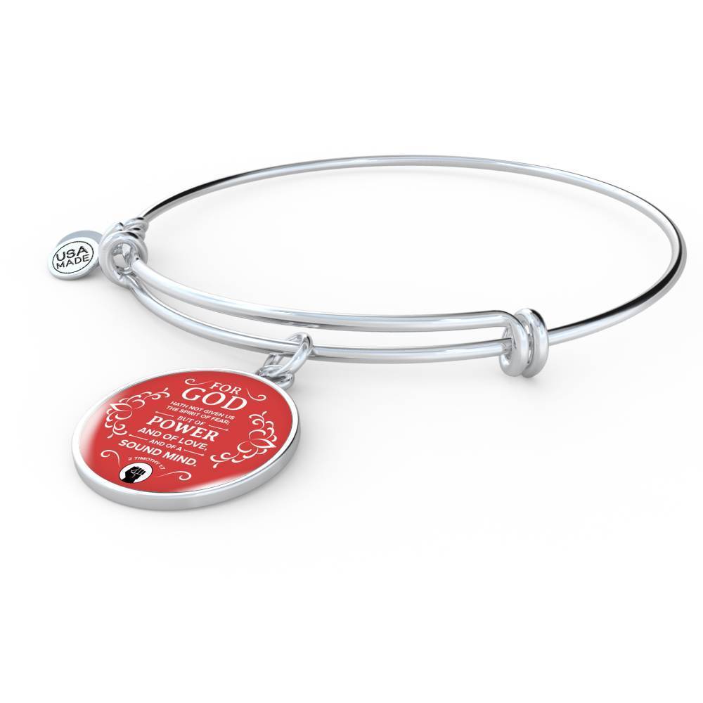 No Fear Scriptureinspired Circle Bracelet Bangle - Express Your Love Gifts
