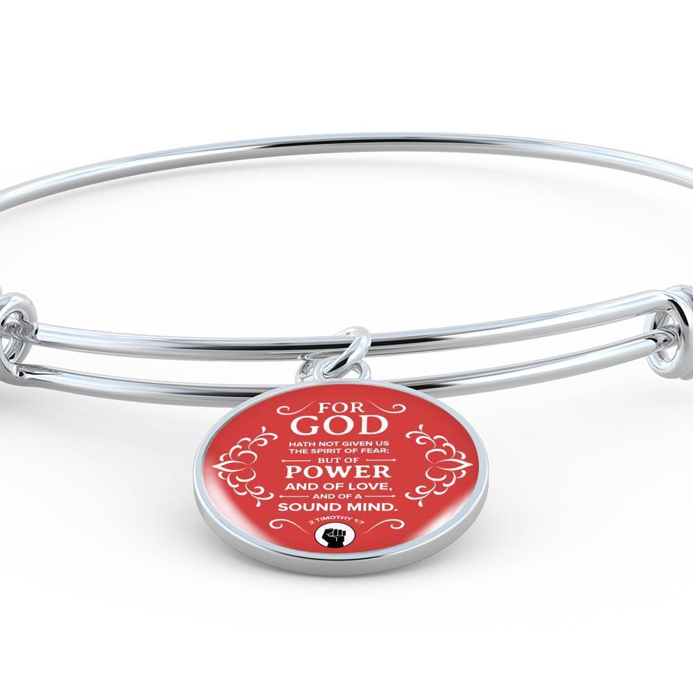 No Fear Scriptureinspired Circle Bracelet Bangle - Express Your Love Gifts