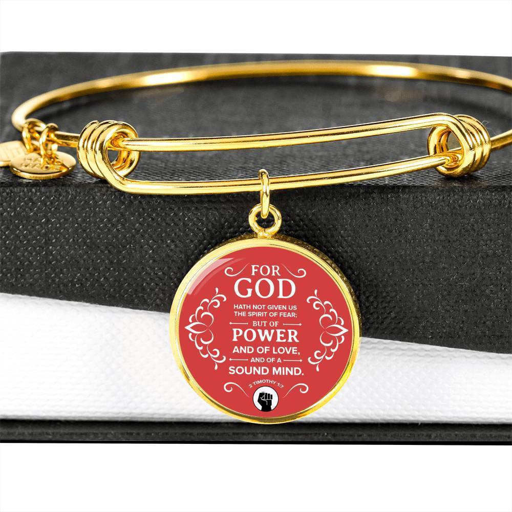 No Fear Scriptureinspired Circle Bracelet Bangle - Express Your Love Gifts