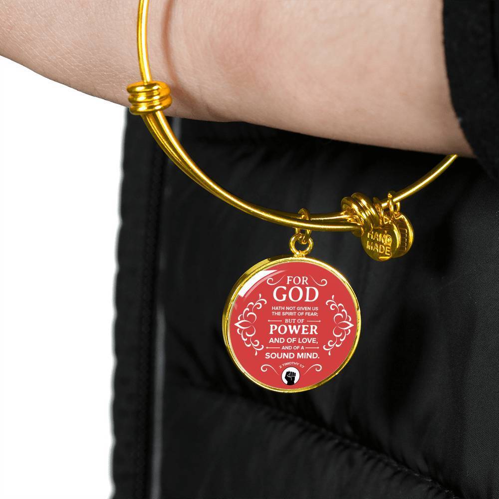 No Fear Scriptureinspired Circle Bracelet Bangle - Express Your Love Gifts