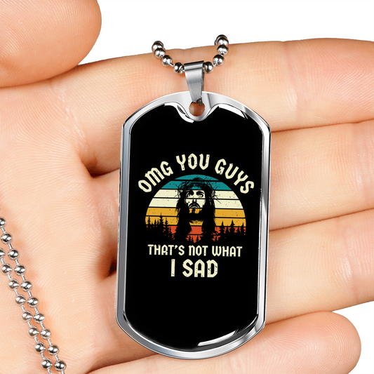 Omg Guys Christian Necklace Stainless Steel or 18k Gold Dog Tag 24" Chain-Express Your Love Gifts