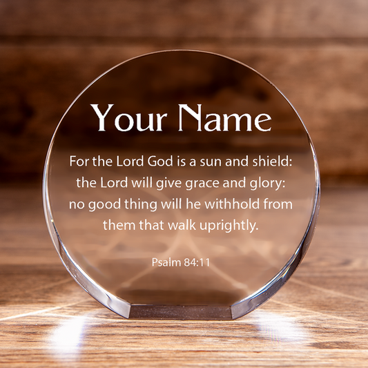 Psalm 46:5 God is Within Her Large Square Crystal Paperweight Personalized Christian Gift-Express Your Love Gifts