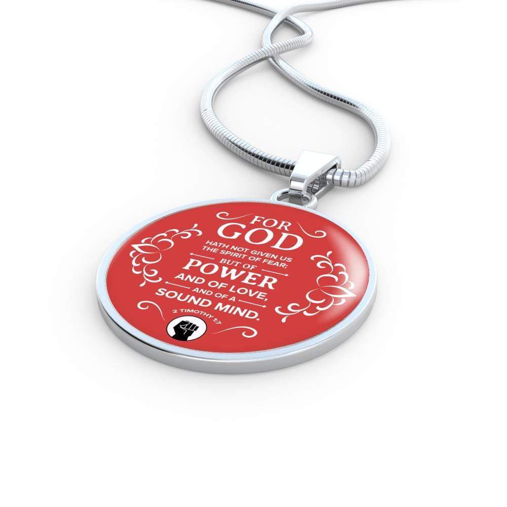Power Of God Bible Verse Circle Necklace Stainless Steel or 18k Gold 18-22" - Express Your Love Gifts