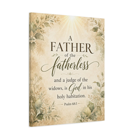Scripture Walls Psalm 68:5 Light Widows Advocate Fatherless Christian Wall Art Print Ready to Hang Unframed