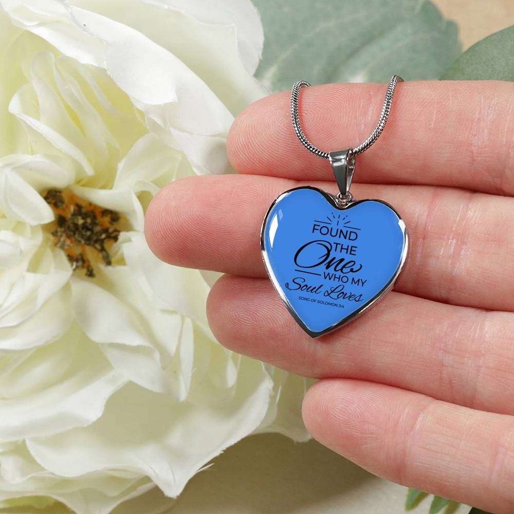 Song Of Solomon Necklace Stainless Steel or 18k Gold Heart Pendant 18-22"-Express Your Love Gifts