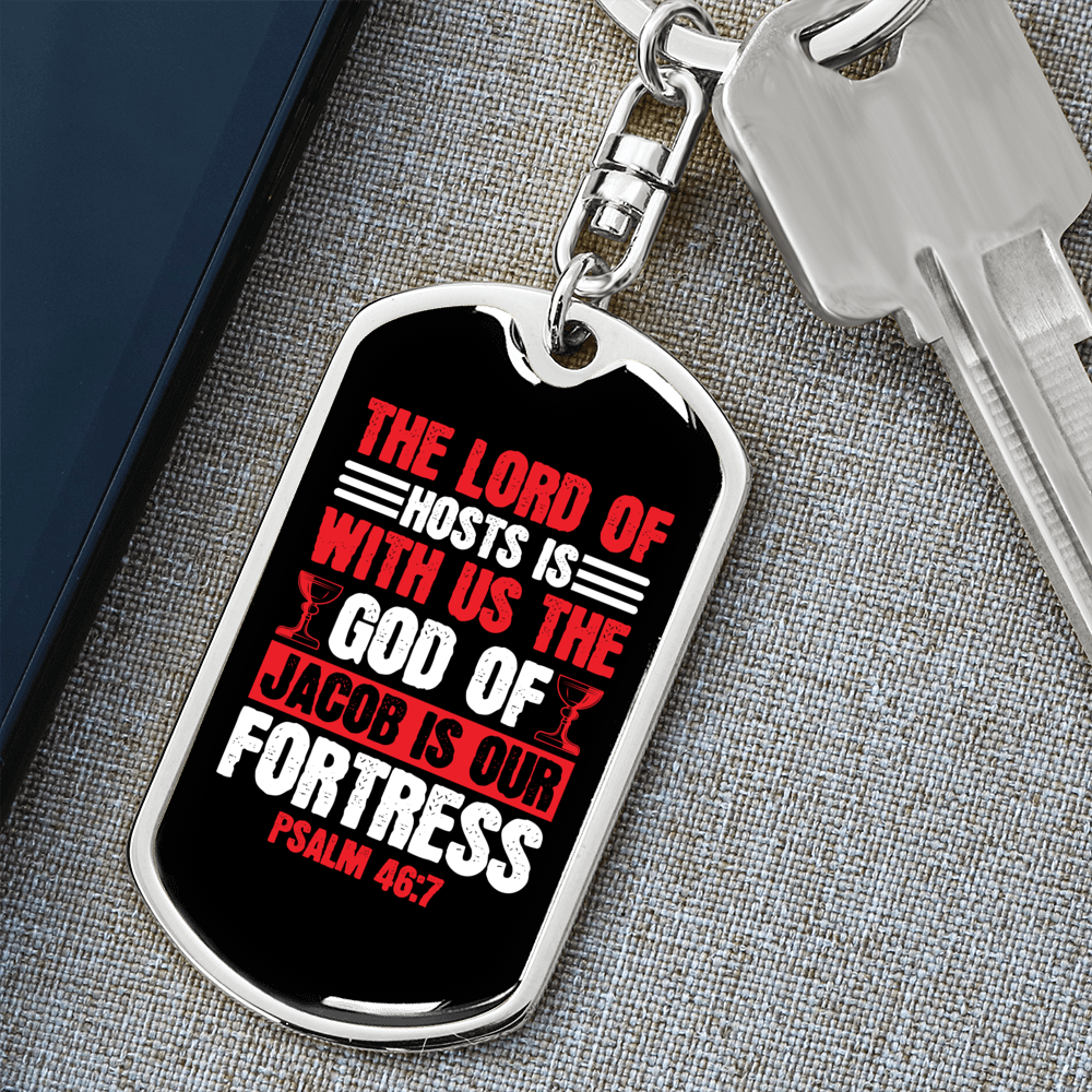 The Lord Of Christian Keychain Stainless Steel or 18k Gold Dog Tag Keyring-Express Your Love Gifts