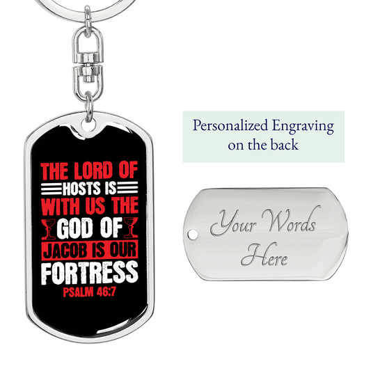 The Lord Of Christian Keychain Stainless Steel or 18k Gold Dog Tag Keyring-Express Your Love Gifts