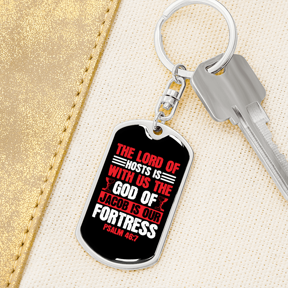 The Lord Of Christian Keychain Stainless Steel or 18k Gold Dog Tag Keyring-Express Your Love Gifts