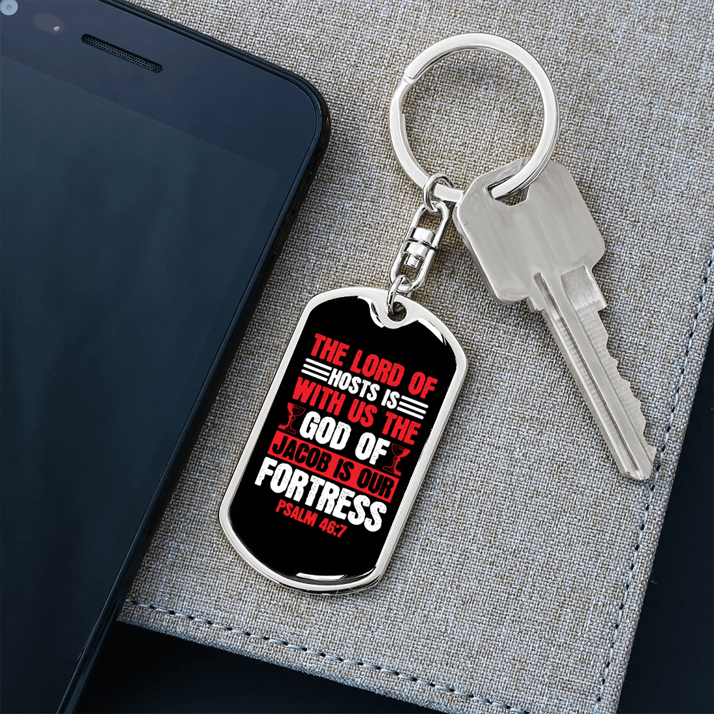 The Lord Of Christian Keychain Stainless Steel or 18k Gold Dog Tag Keyring-Express Your Love Gifts