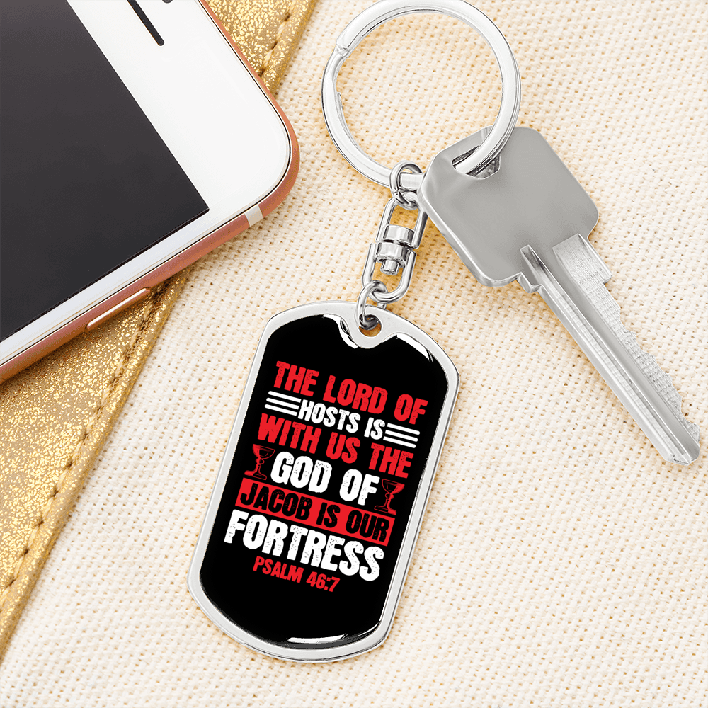 The Lord Of Christian Keychain Stainless Steel or 18k Gold Dog Tag Keyring-Express Your Love Gifts