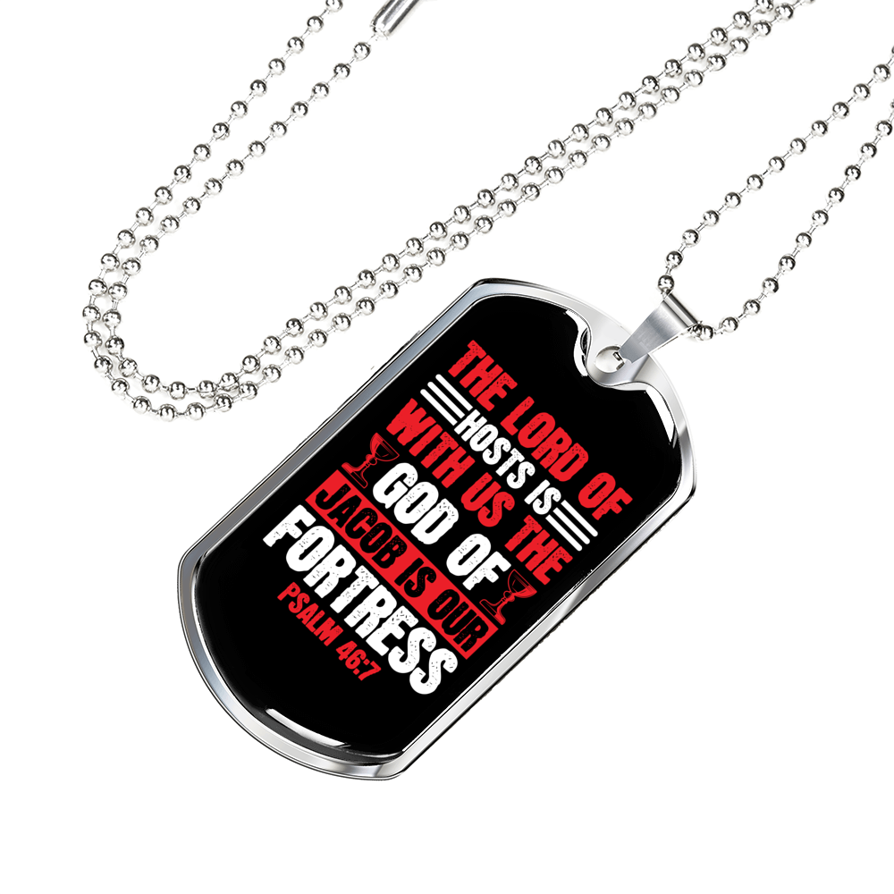 The Lord Of Christian Necklace Stainless Steel or 18k Gold Dog Tag 24" Chain-Express Your Love Gifts