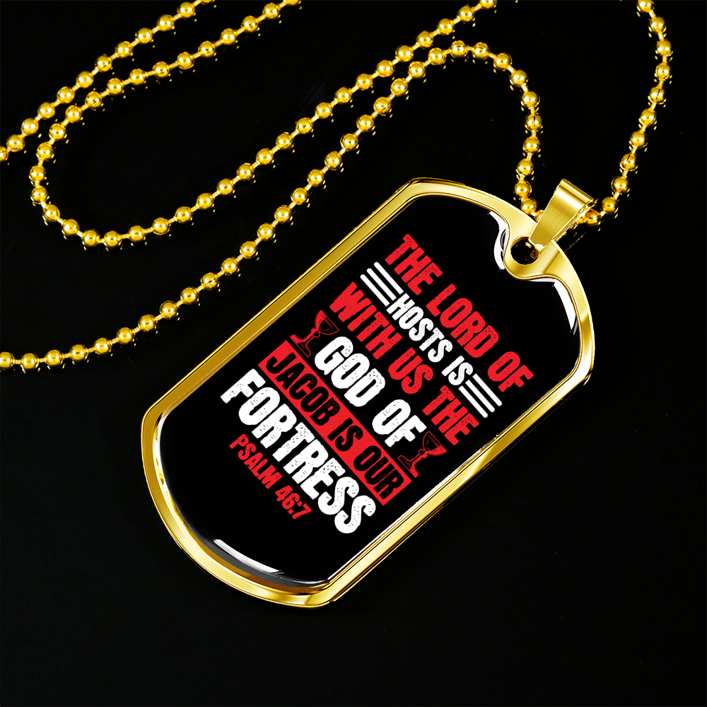 The Lord Of Christian Necklace Stainless Steel or 18k Gold Dog Tag 24" Chain-Express Your Love Gifts