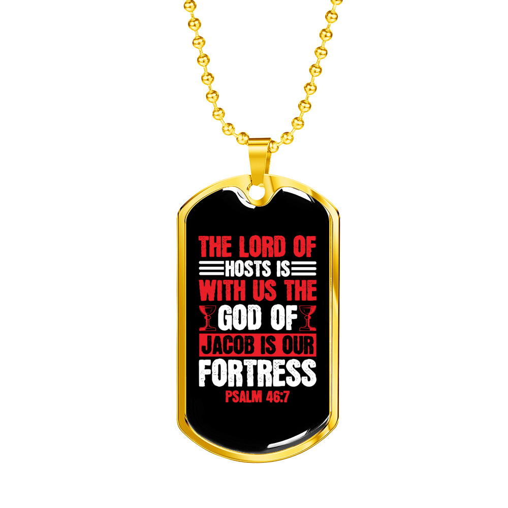 The Lord Of Christian Necklace Stainless Steel or 18k Gold Dog Tag 24" Chain-Express Your Love Gifts