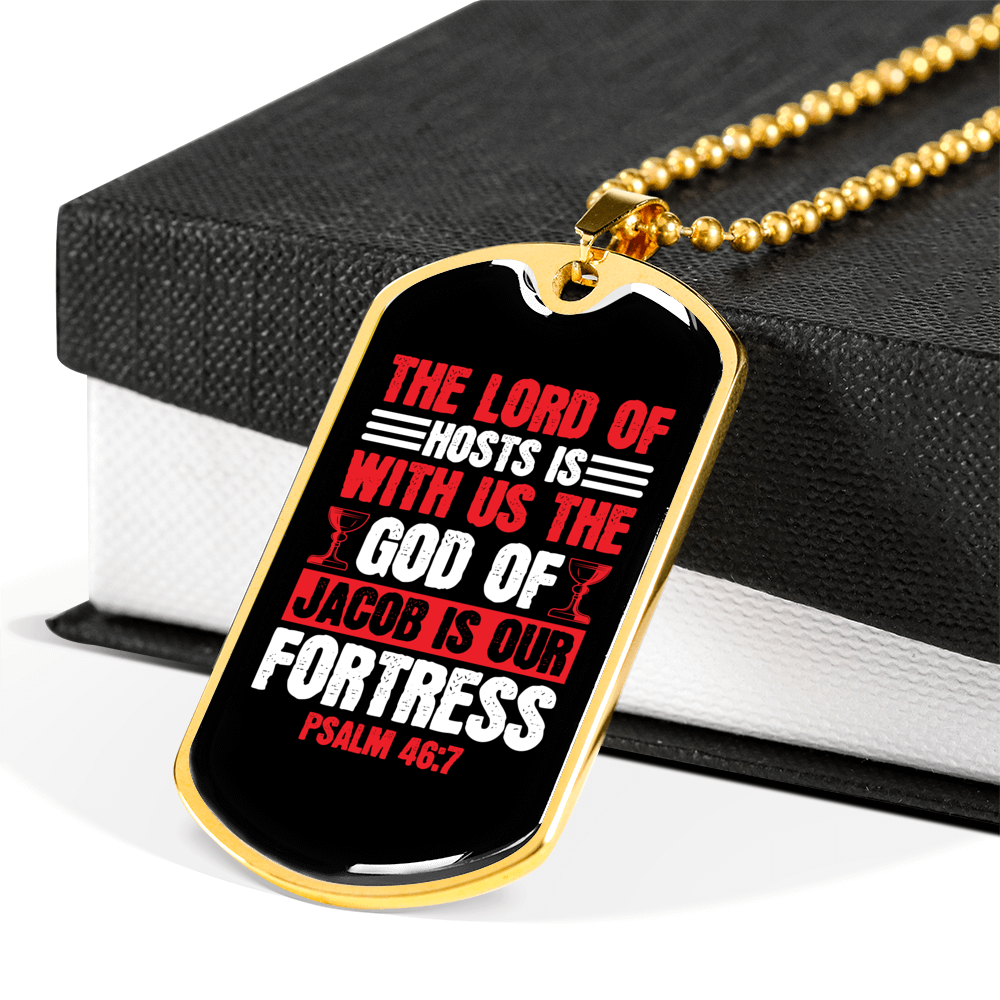 The Lord Of Christian Necklace Stainless Steel or 18k Gold Dog Tag 24" Chain-Express Your Love Gifts