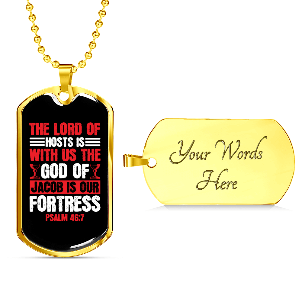 The Lord Of Christian Necklace Stainless Steel or 18k Gold Dog Tag 24" Chain-Express Your Love Gifts