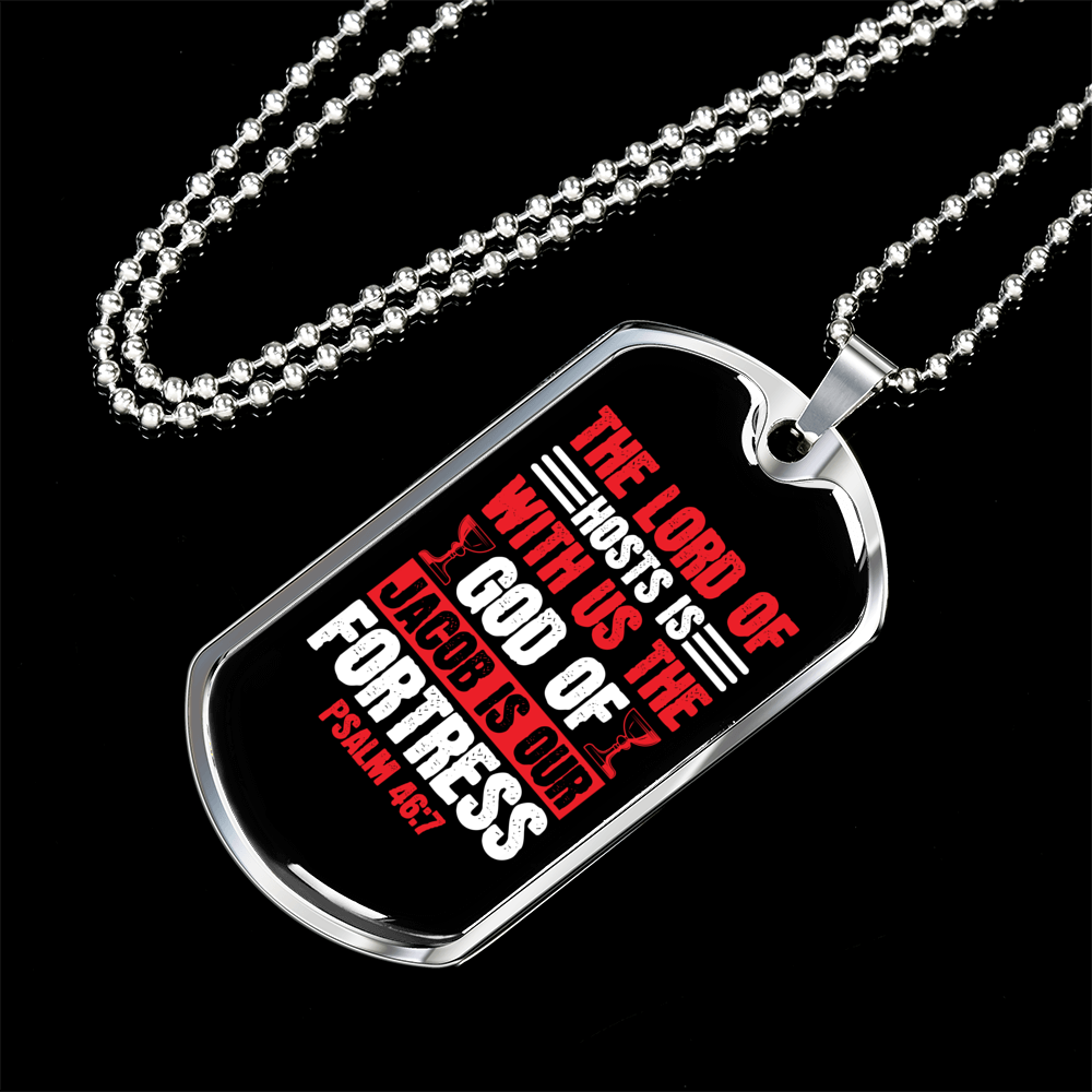 The Lord Of Christian Necklace Stainless Steel or 18k Gold Dog Tag 24" Chain-Express Your Love Gifts