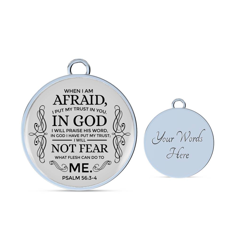 Trust In God Stainless Steel or 18k Gold Circle Bangle Bracelet - Express Your Love Gifts