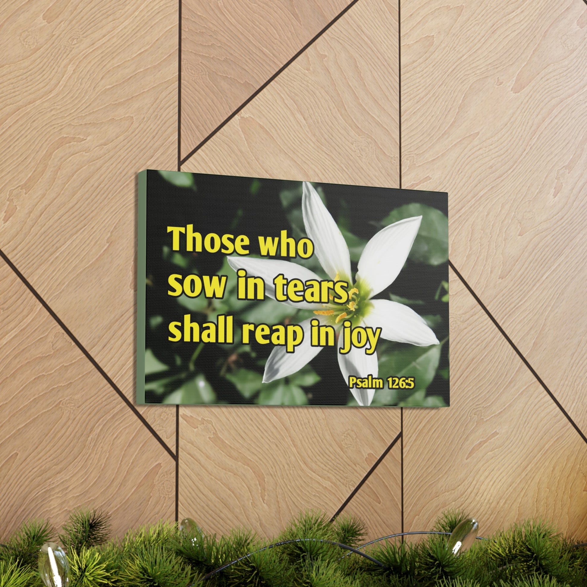 Shall Reap In Joy Psalm 126:5 Bible Verse Canvas Christian Wall Art Ready to Hang-Express Your Love Gifts