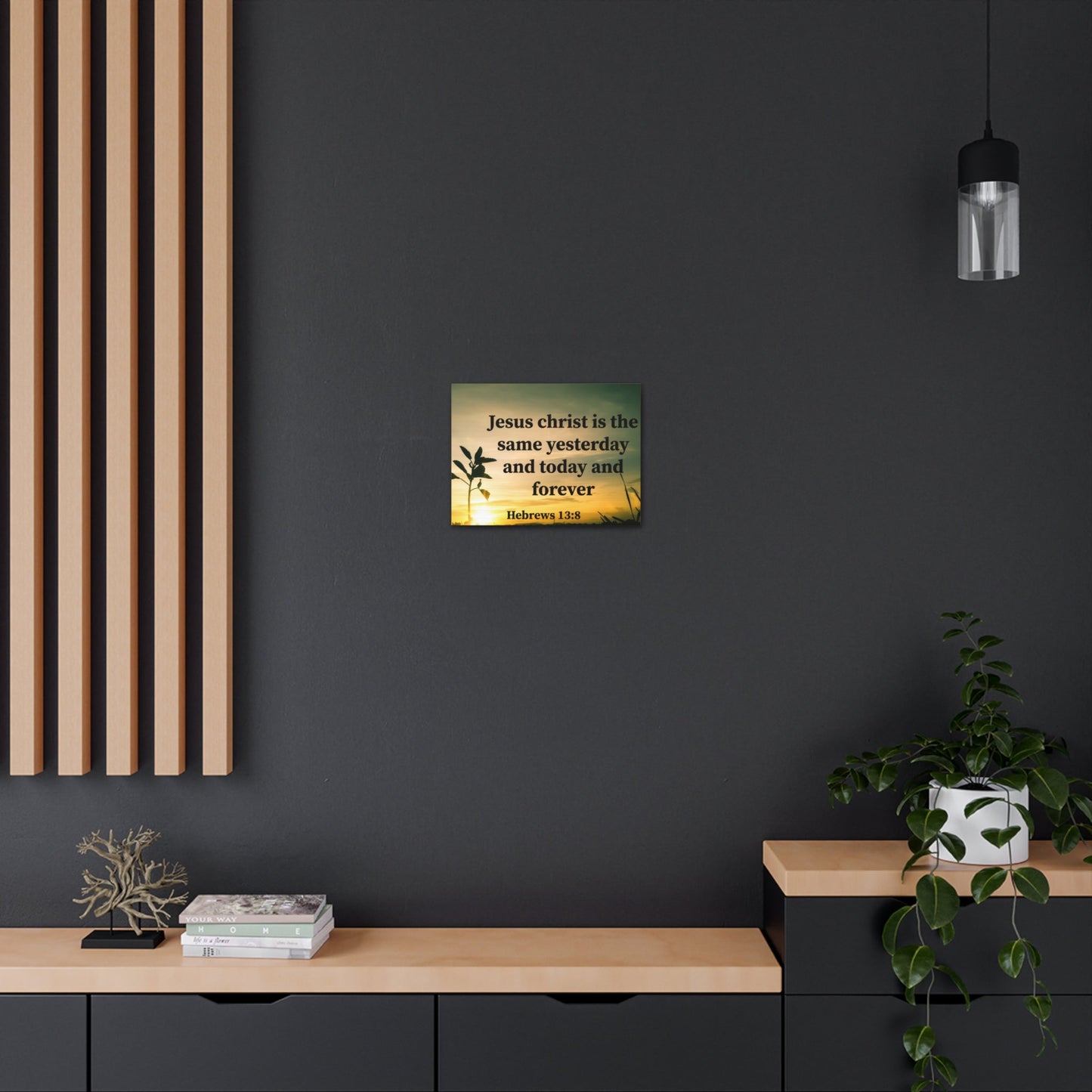 Scripture Walls Today And Forever Hebrews 13:8 Bible Verse Canvas Christian Wall Art Ready to Hang-Express Your Love Gifts