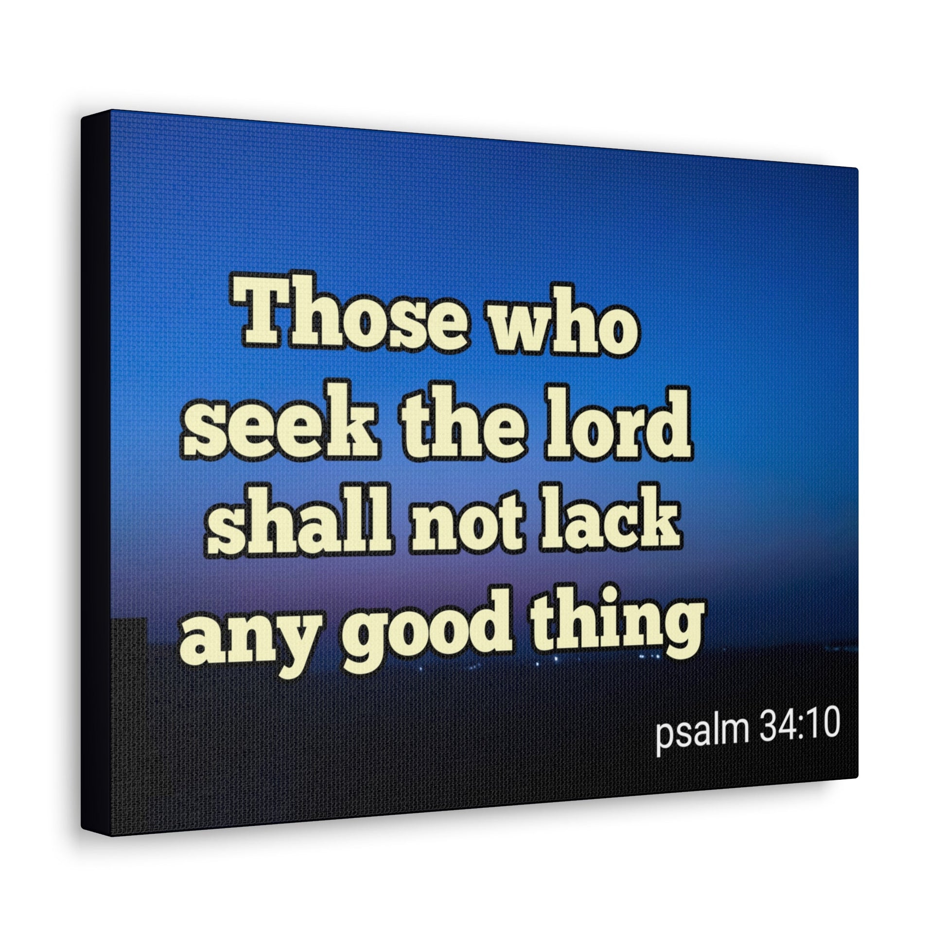 Scripture Walls Seek The Lord Psalm 34:10 Bible Verse Canvas Christian Wall Art Ready to Hang-Express Your Love Gifts