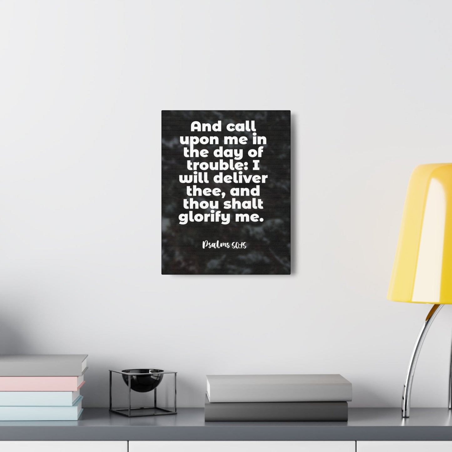 Scripture Walls Thou Shalt Glorify Me Psalm 50:15 Bible Verse Canvas Christian Wall Art Ready to Hang-Express Your Love Gifts