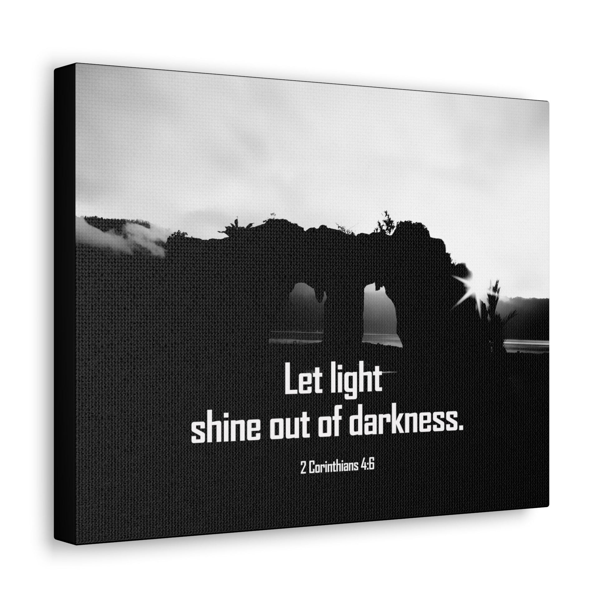 Let Light Shine 2 Corinthians 4:6 Bible Verse Canvas Christian Wall Art Ready to Hang Unframed-Express Your Love Gifts