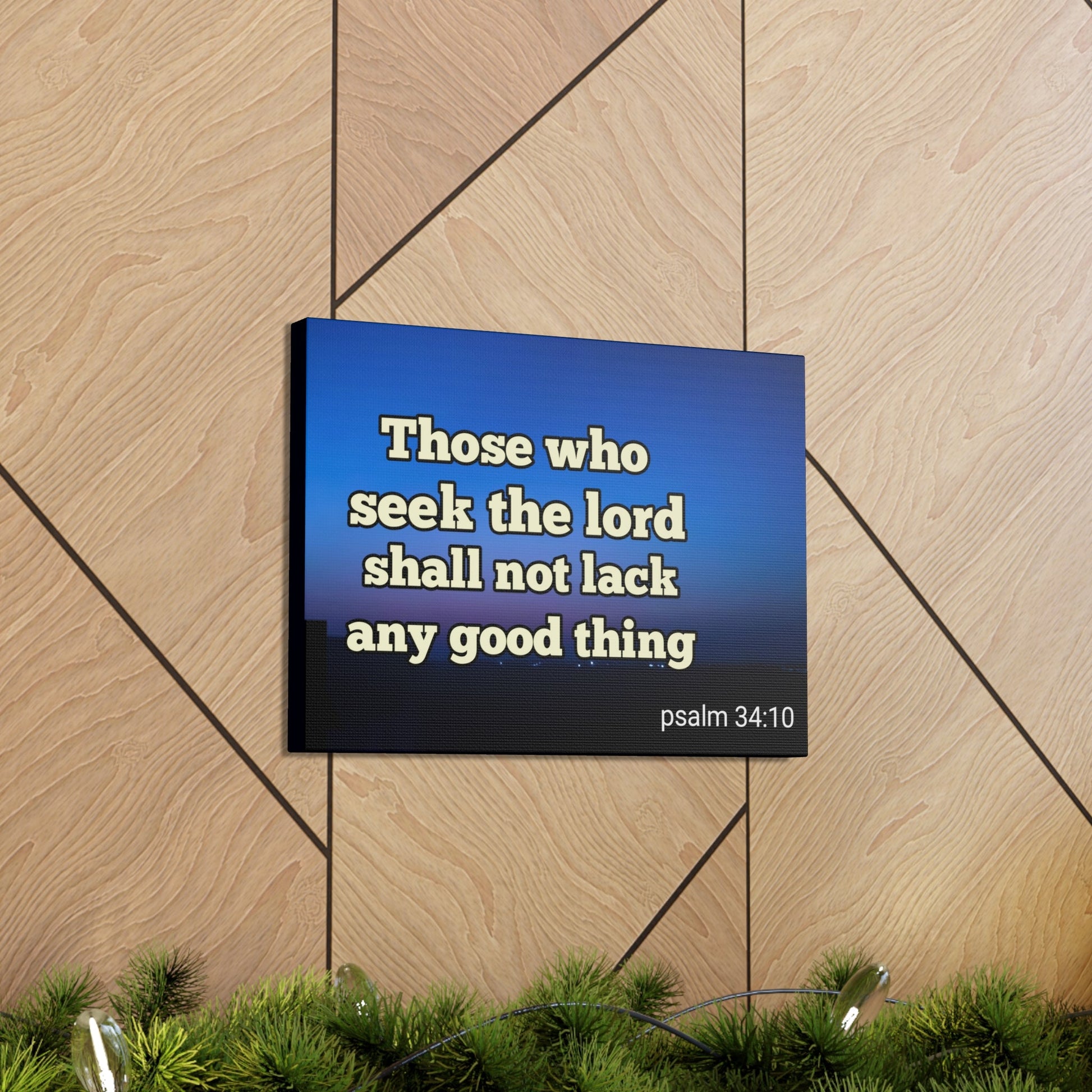 Scripture Walls Seek The Lord Psalm 34:10 Bible Verse Canvas Christian Wall Art Ready to Hang-Express Your Love Gifts