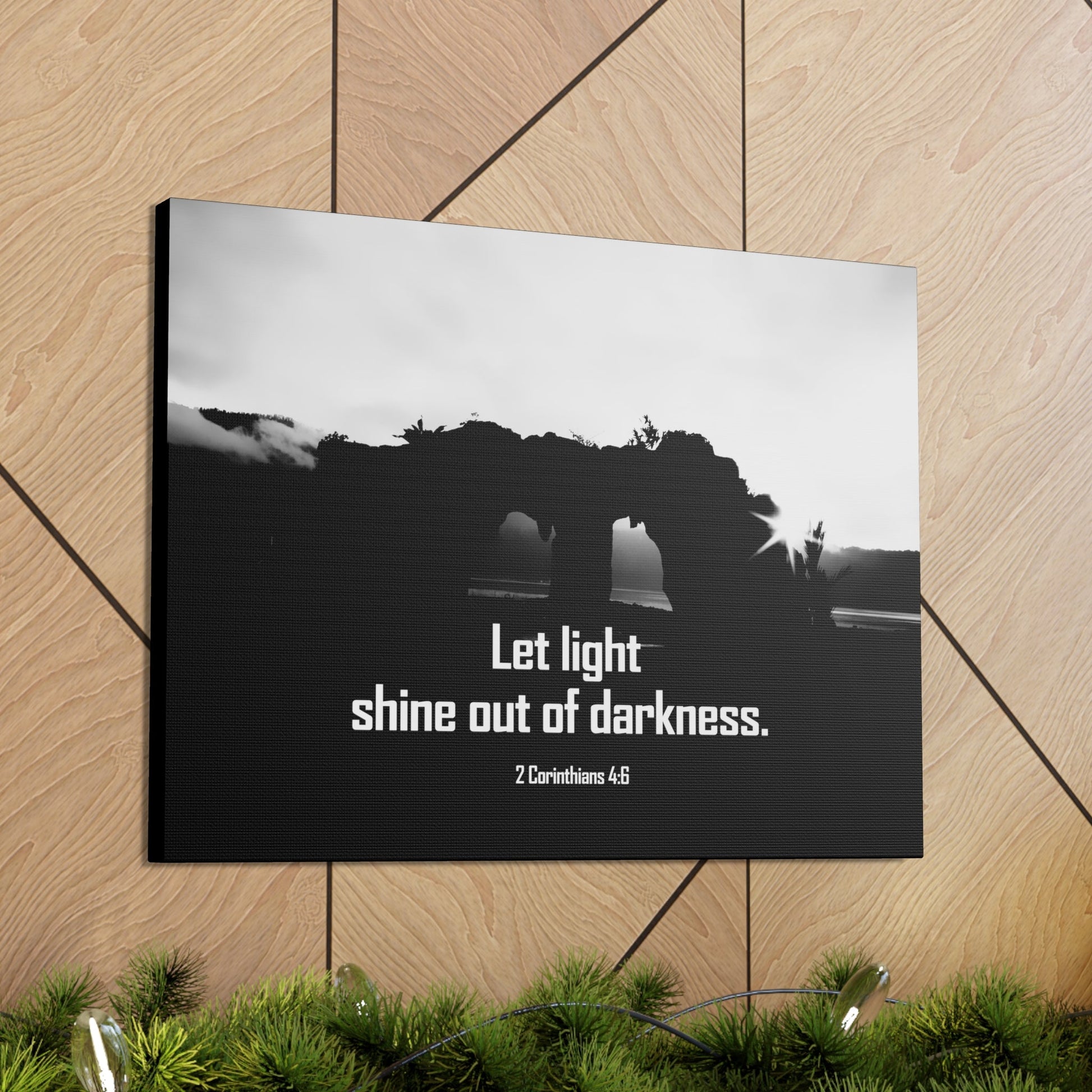 Let Light Shine 2 Corinthians 4:6 Bible Verse Canvas Christian Wall Art Ready to Hang Unframed-Express Your Love Gifts