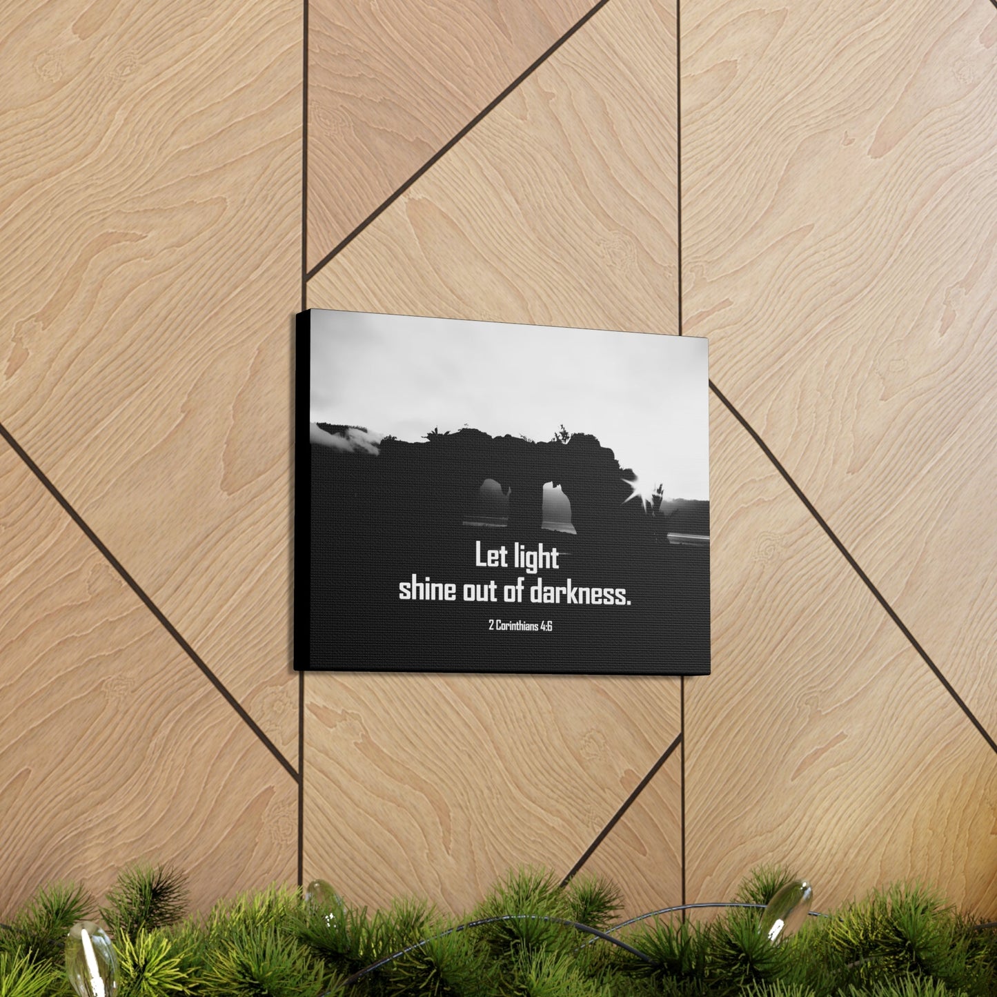 Let Light Shine 2 Corinthians 4:6 Bible Verse Canvas Christian Wall Art Ready to Hang Unframed-Express Your Love Gifts