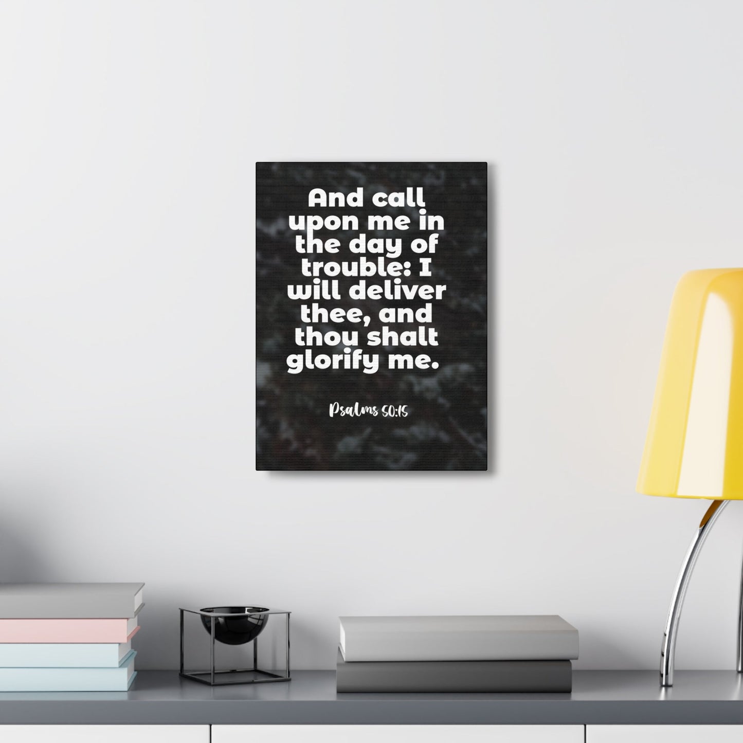 Scripture Walls Thou Shalt Glorify Me Psalm 50:15 Bible Verse Canvas Christian Wall Art Ready to Hang-Express Your Love Gifts