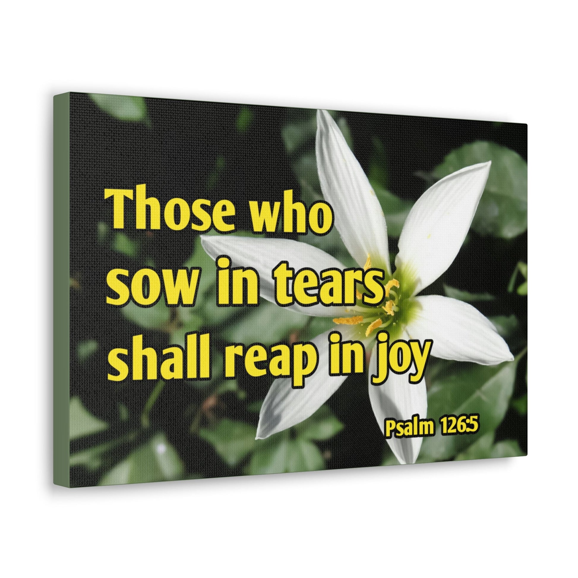 Shall Reap In Joy Psalm 126:5 Bible Verse Canvas Christian Wall Art Ready to Hang-Express Your Love Gifts