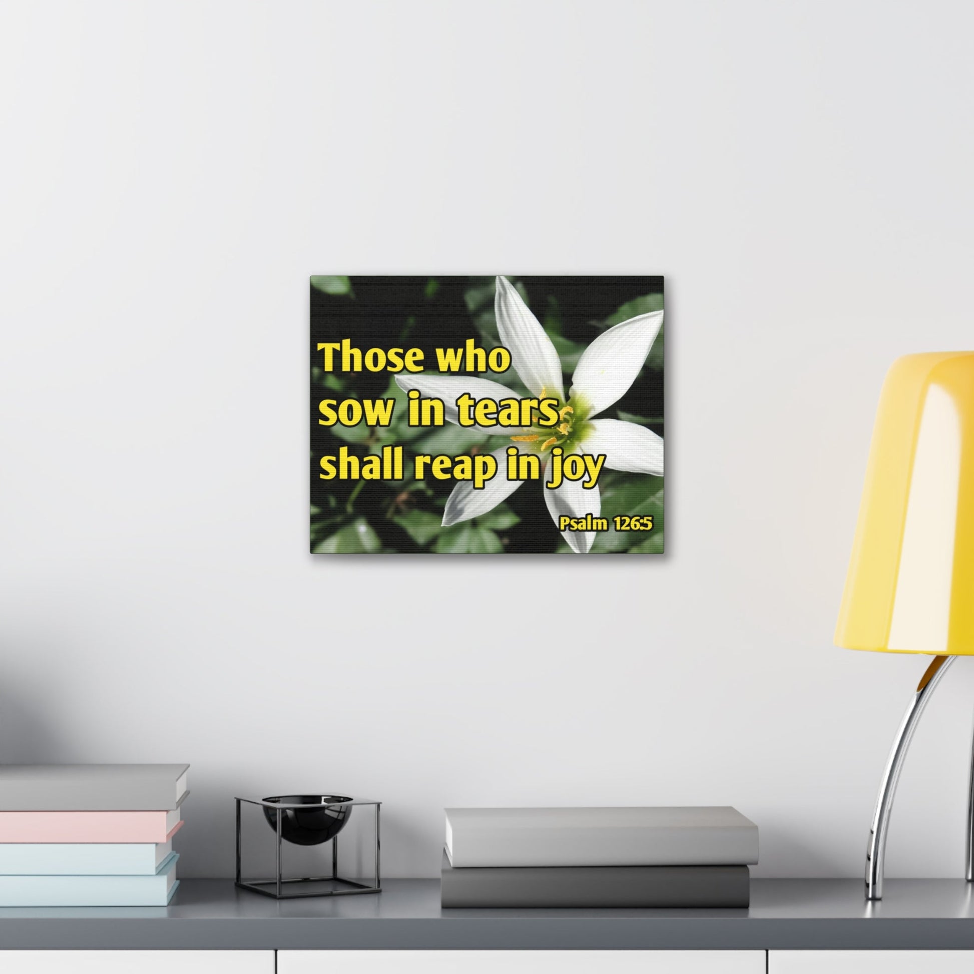 Shall Reap In Joy Psalm 126:5 Bible Verse Canvas Christian Wall Art Ready to Hang-Express Your Love Gifts