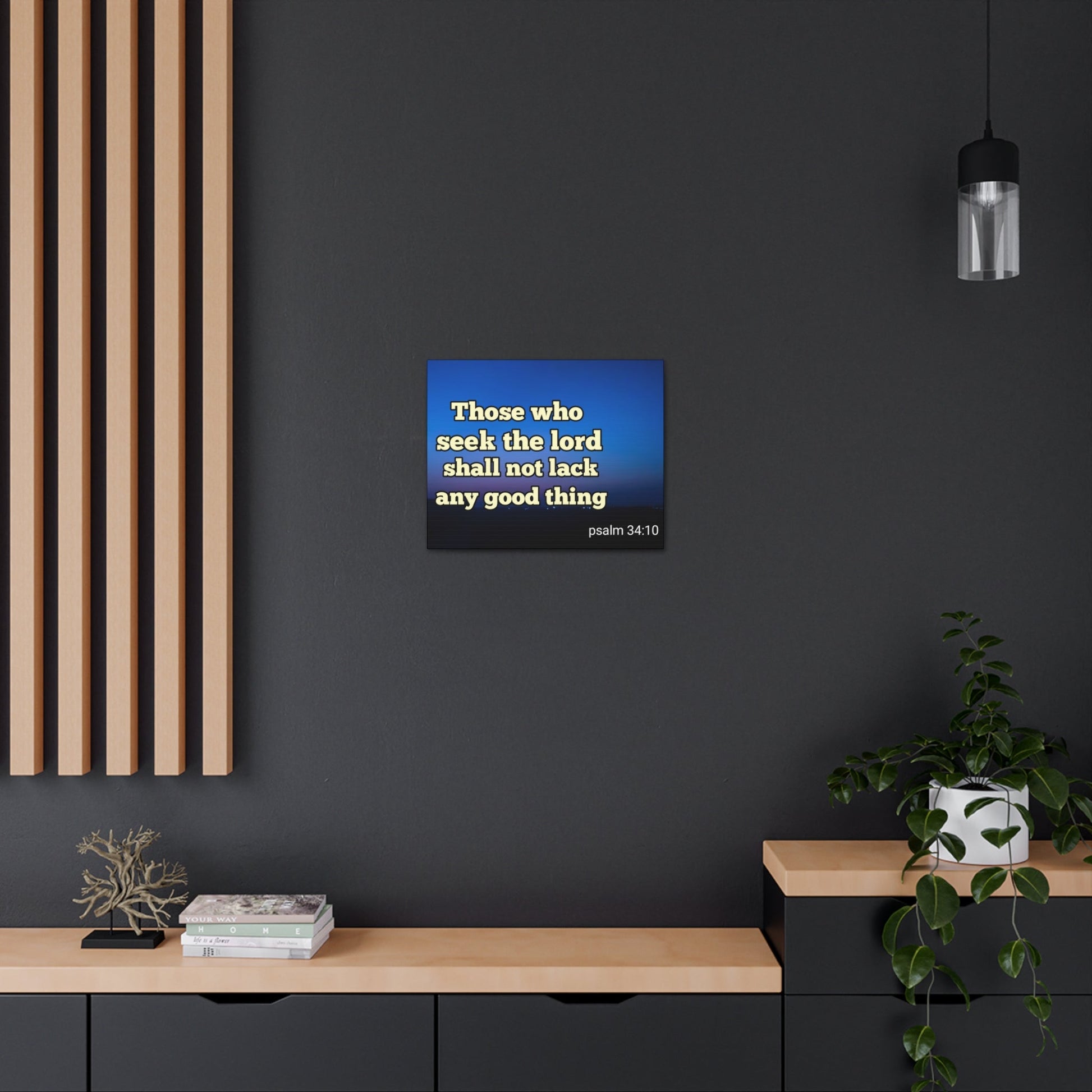 Scripture Walls Seek The Lord Psalm 34:10 Bible Verse Canvas Christian Wall Art Ready to Hang-Express Your Love Gifts
