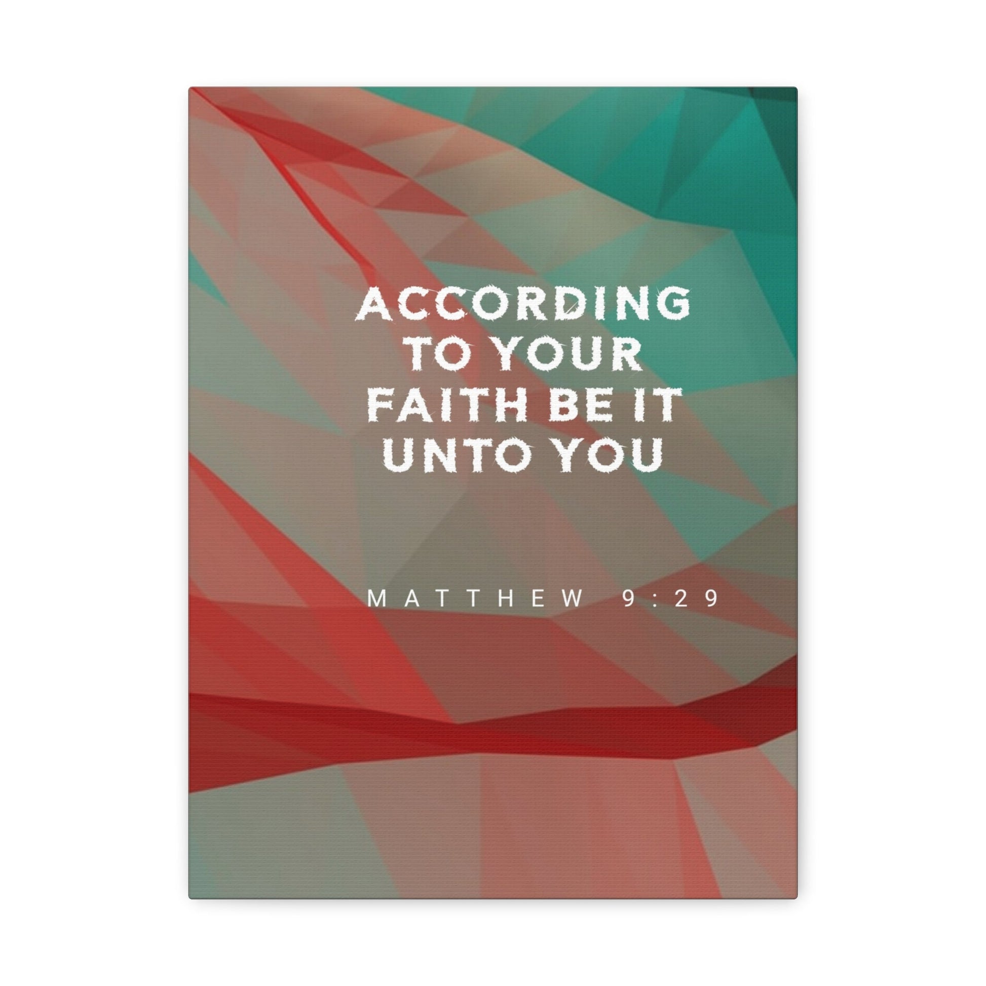 Scripture Walls Be It Unto You Matthew 9:29 Bible Verse Canvas Christian Wall Art Ready to Hang-Express Your Love Gifts
