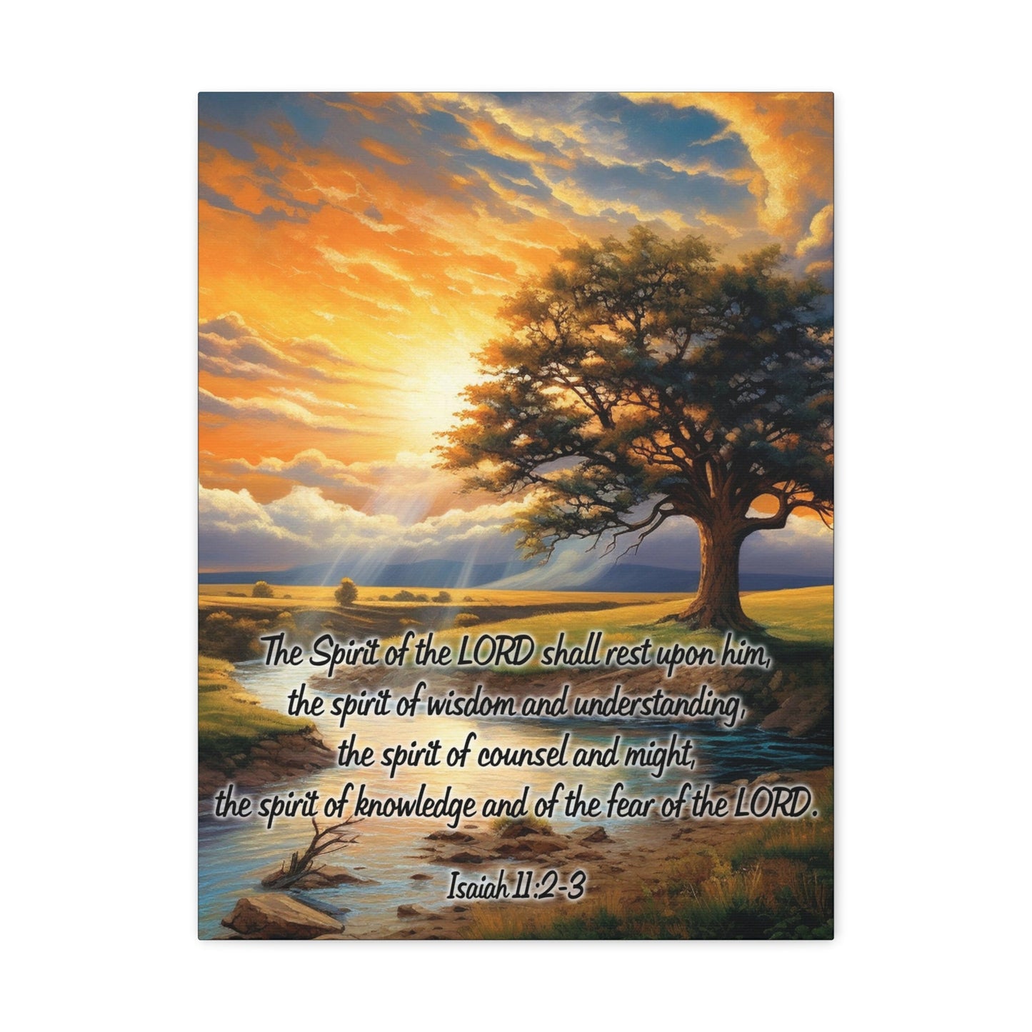 Scripture Walls Spirit of the LORD Isaiah 11:2‭ KJV Christian Wall Art Print Ready to Hang Unframed-Express Your Love Gifts