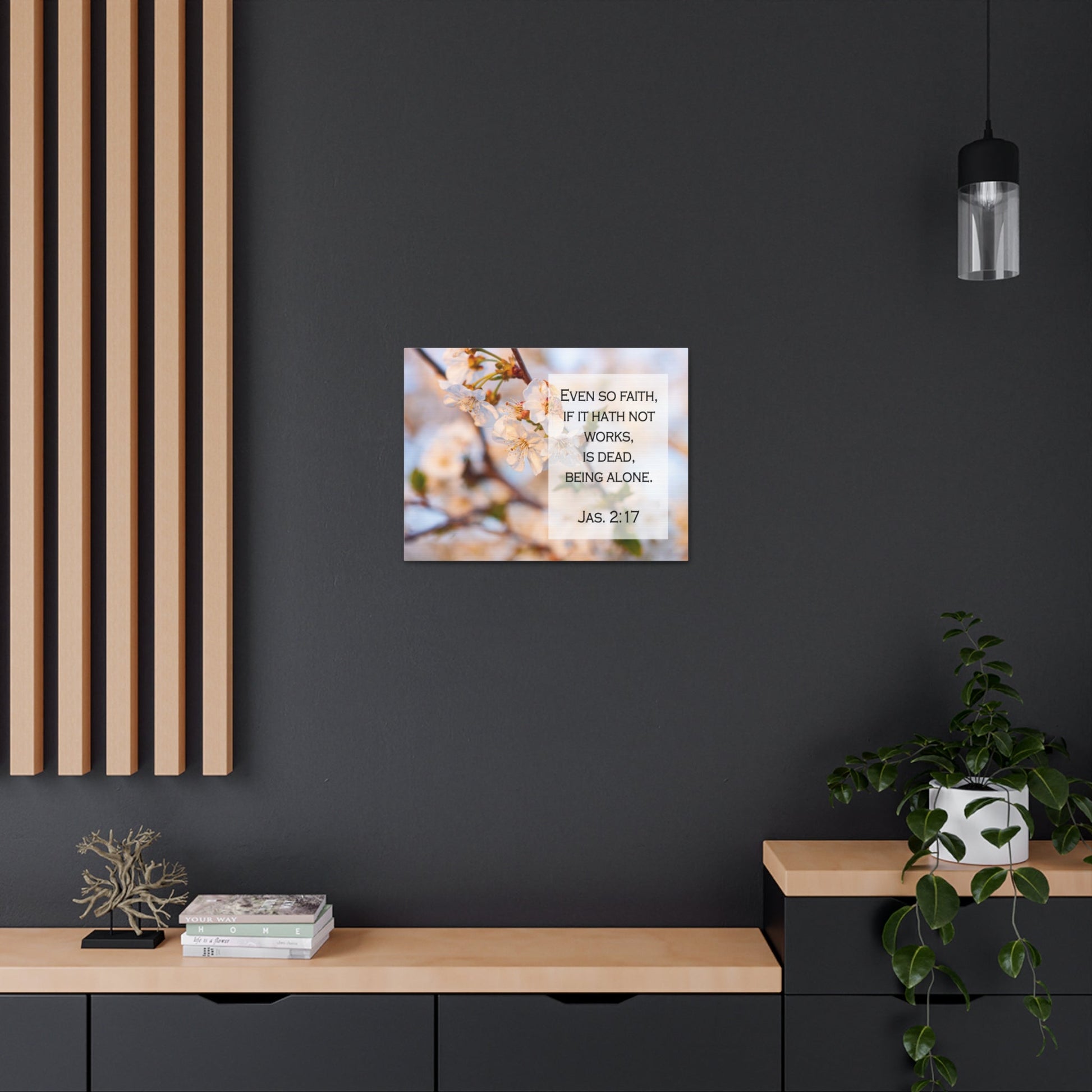Scripture Walls Even So Faith Jas 2:17 Bible Verse Canvas Christian Wall Art Ready to Hang-Express Your Love Gifts