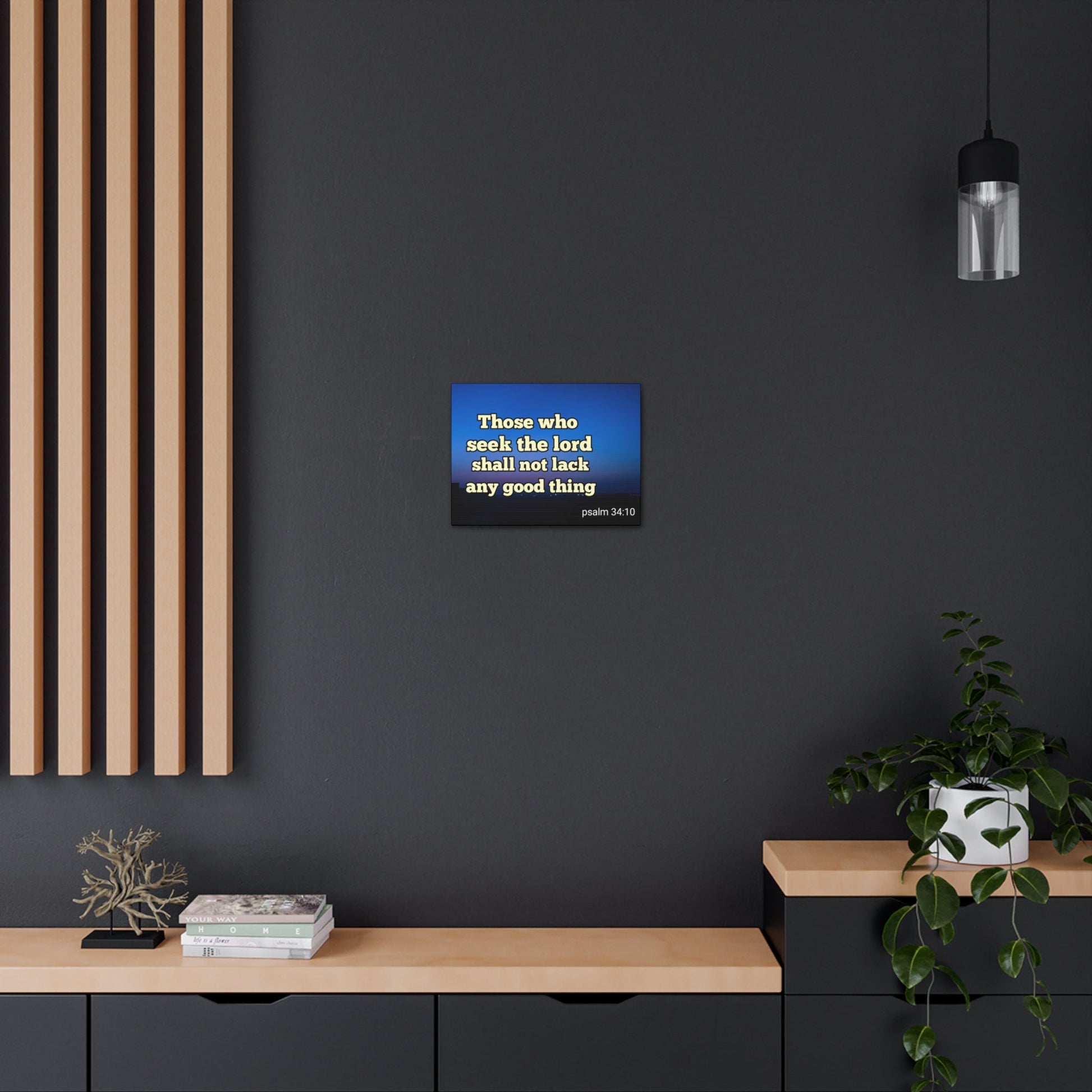 Scripture Walls Seek The Lord Psalm 34:10 Bible Verse Canvas Christian Wall Art Ready to Hang-Express Your Love Gifts