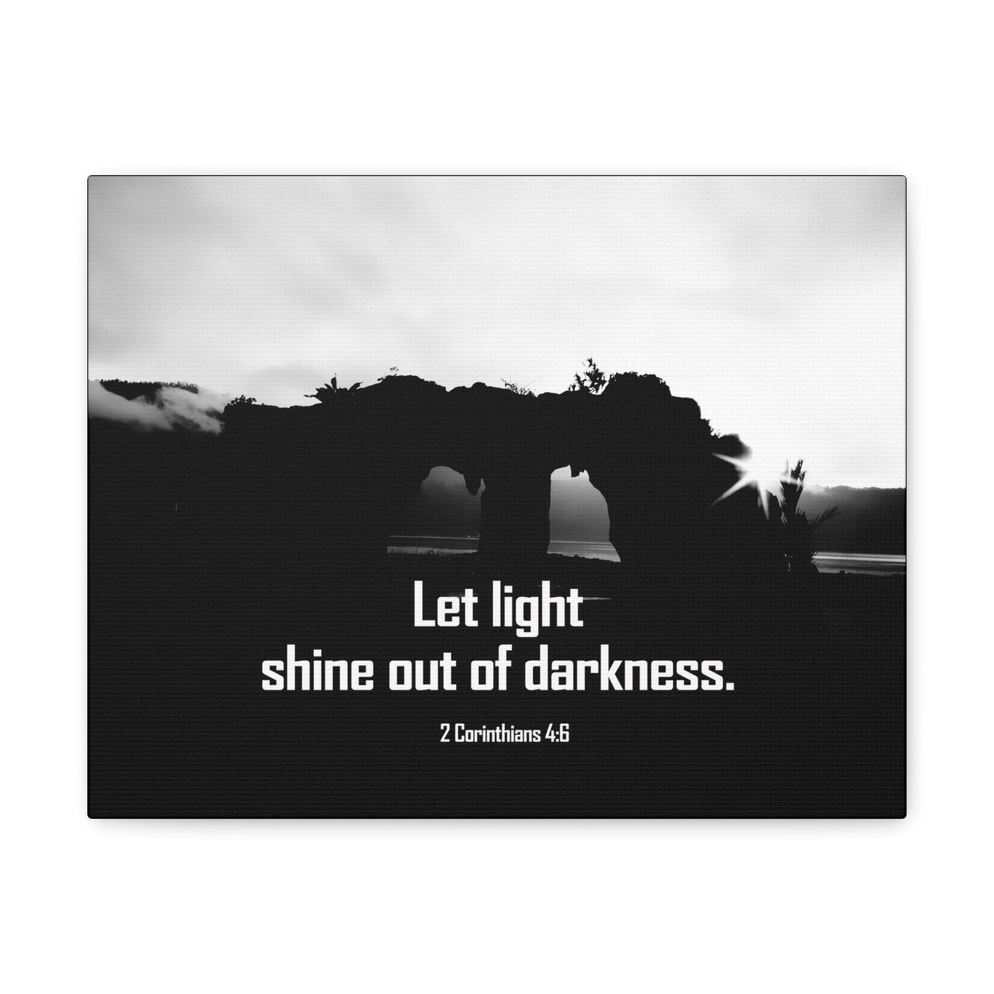 Let Light Shine 2 Corinthians 4:6 Bible Verse Canvas Christian Wall Art Ready to Hang Unframed-Express Your Love Gifts