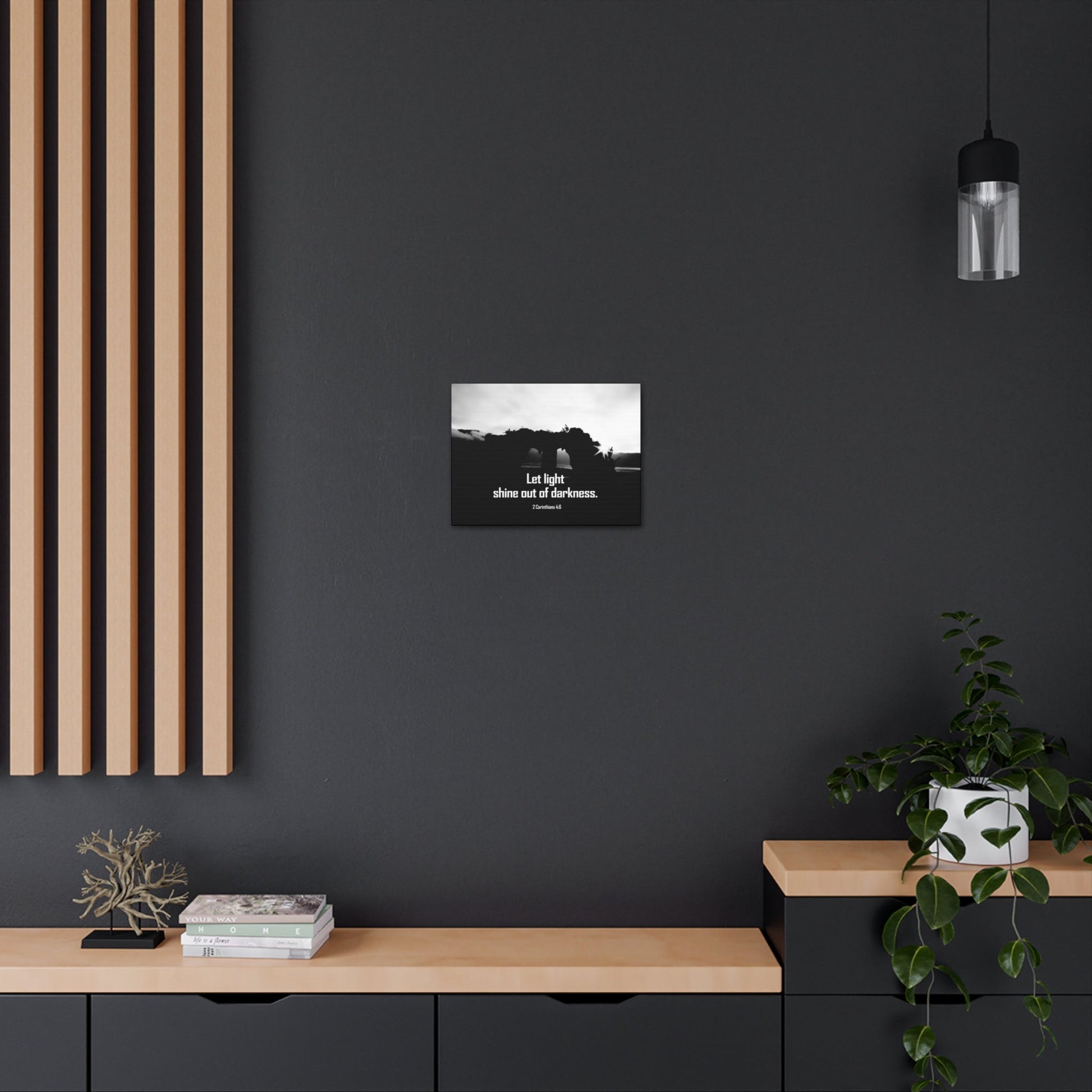 Let Light Shine 2 Corinthians 4:6 Bible Verse Canvas Christian Wall Art Ready to Hang Unframed-Express Your Love Gifts
