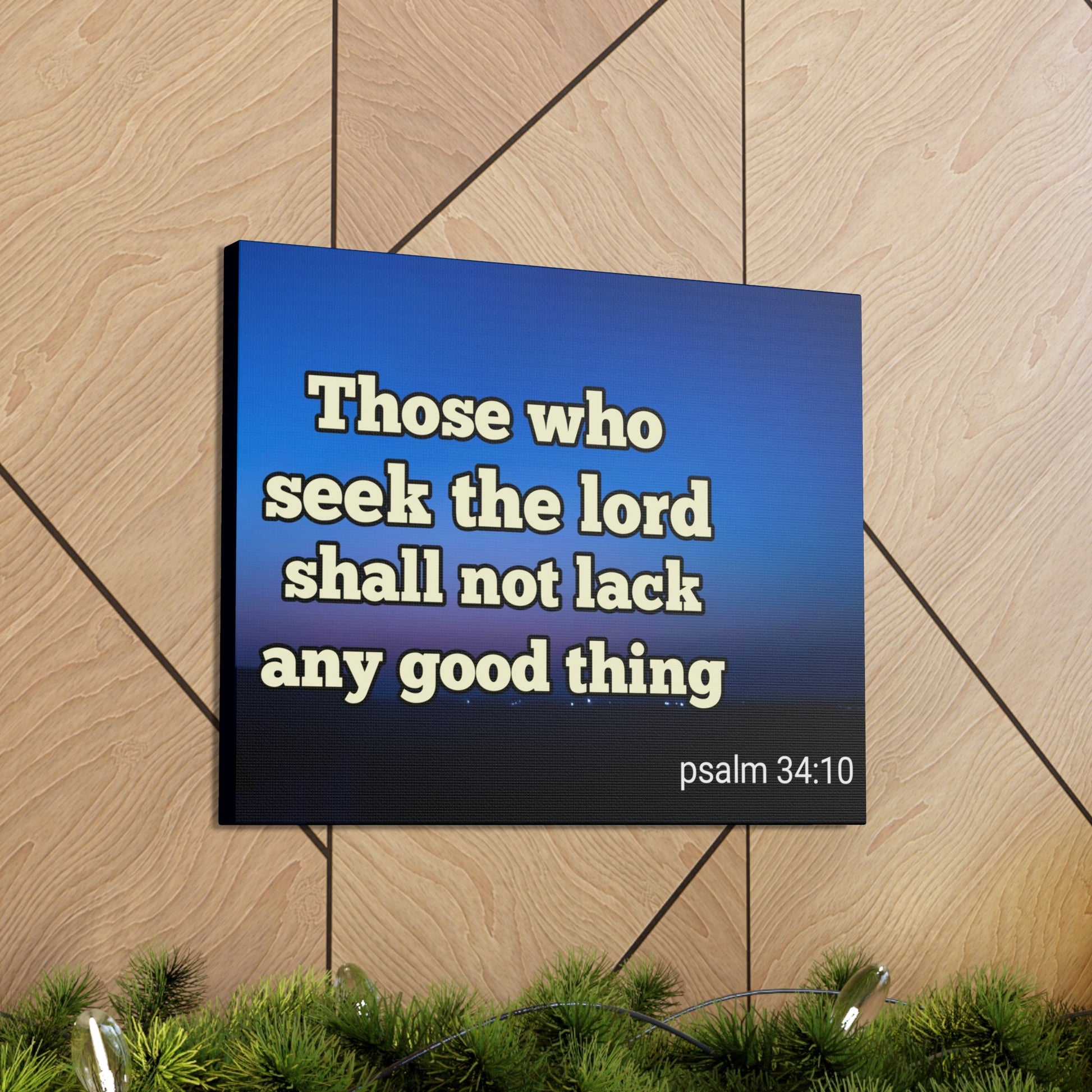 Scripture Walls Seek The Lord Psalm 34:10 Bible Verse Canvas Christian Wall Art Ready to Hang-Express Your Love Gifts