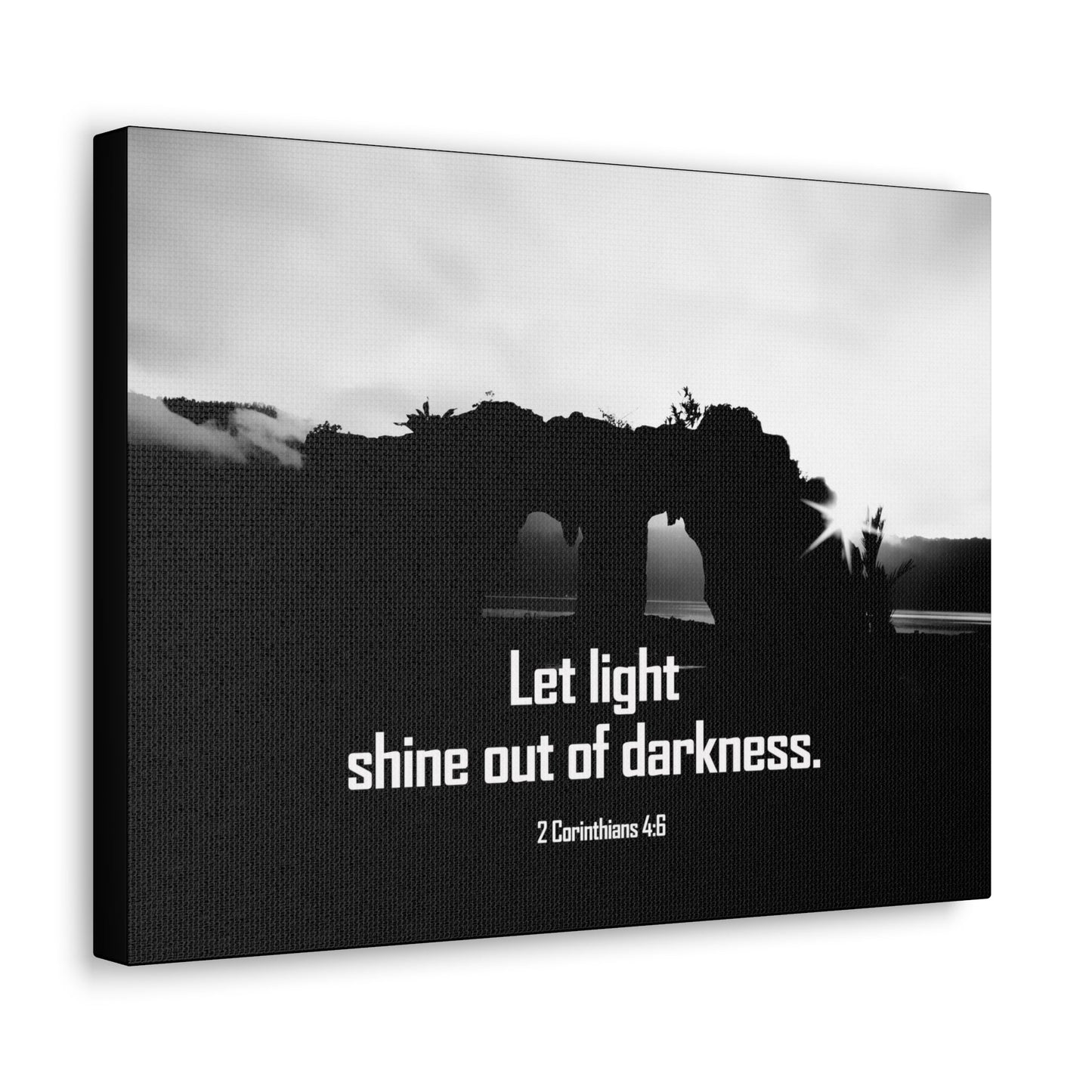 Let Light Shine 2 Corinthians 4:6 Bible Verse Canvas Christian Wall Art Ready to Hang Unframed-Express Your Love Gifts