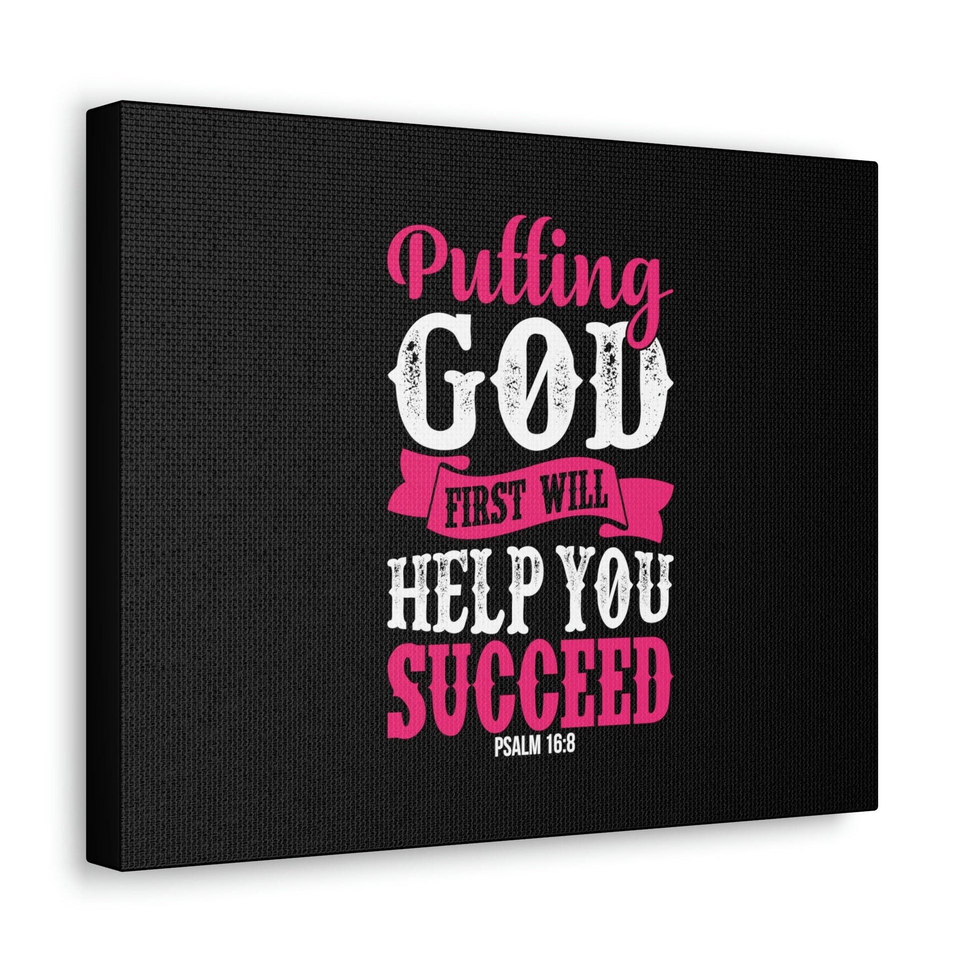 Putting God First Psalm 16:8 Christian Wall Art Bible Verse Print Ready to Hang-Express Your Love Gifts