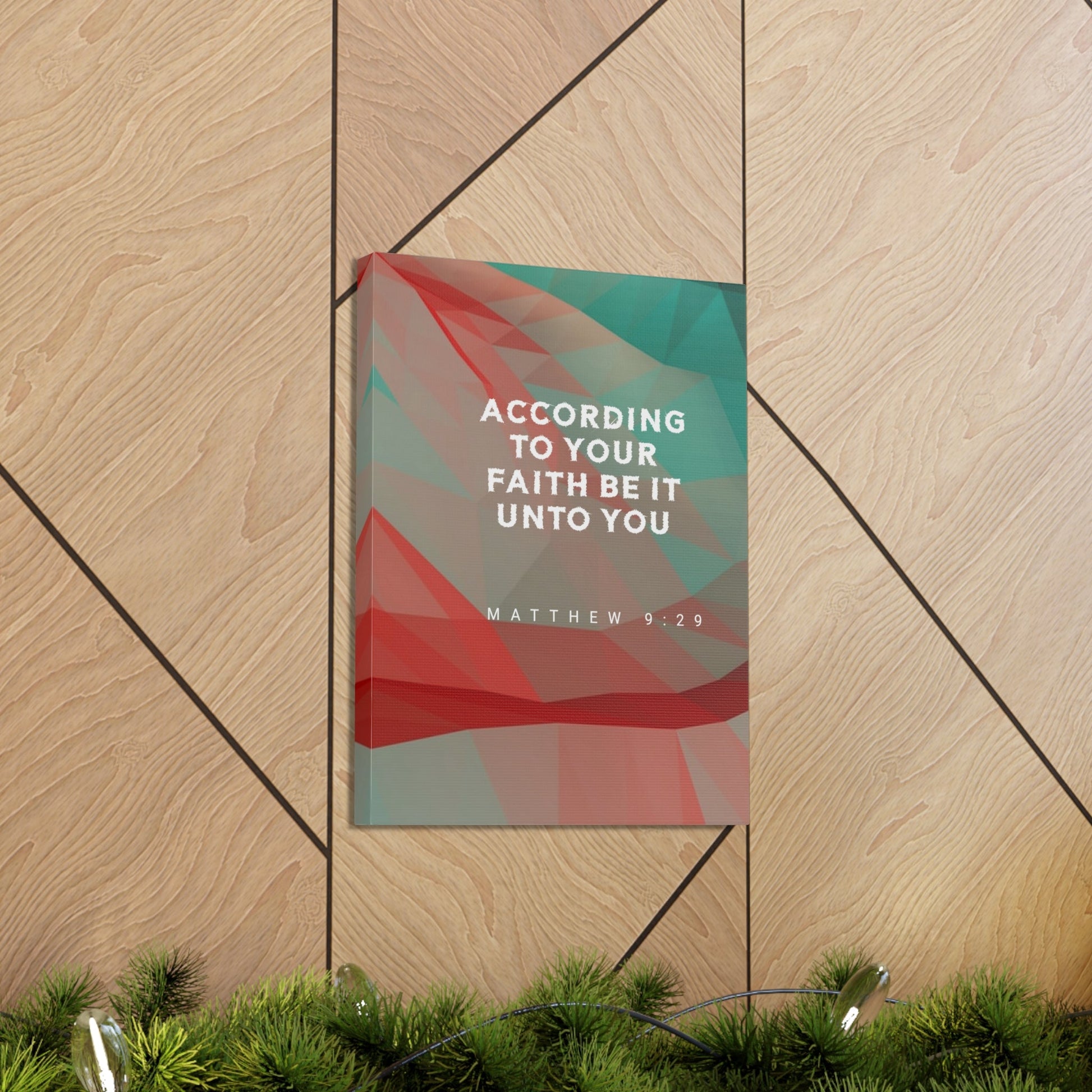 Scripture Walls Be It Unto You Matthew 9:29 Bible Verse Canvas Christian Wall Art Ready to Hang-Express Your Love Gifts