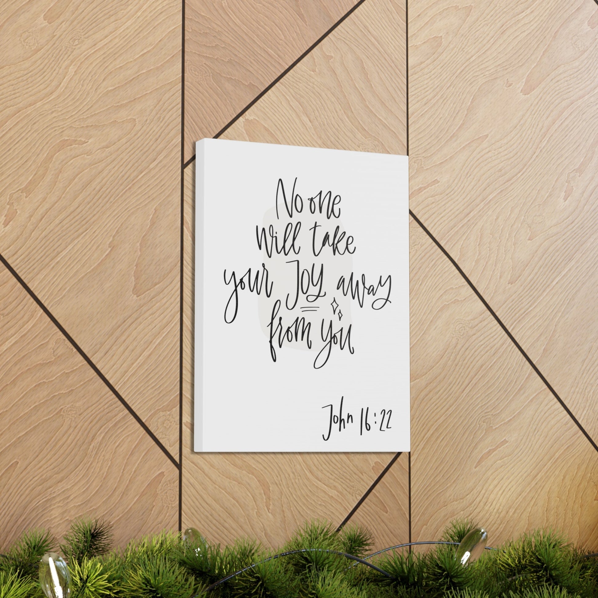 Scripture Walls No One Will Take Your Joy John 16:22 Bible Verse Canvas Christian Wall Art Ready To Hang-Express Your Love Gifts